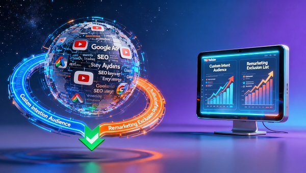 YouTube广告投放预算花完了,但没跑出一个有效线索——漏设‘自定义意向受众’与‘再营销排除包’ انتهى ميزانية إعلانات YouTube دون تحقيق أي عملاء محتملين فعالين – بسبب إهمال 'تخصيص الجمهور المستهدف' و 'حزم استبعاد إعادة التسويق'