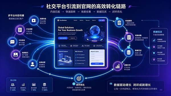 社交平台引流到官网哪种路径更高效 ما المسار الأكثر كفاءة لجذب الزيارات من المنصات الاجتماعية إلى الموقع الرسمي