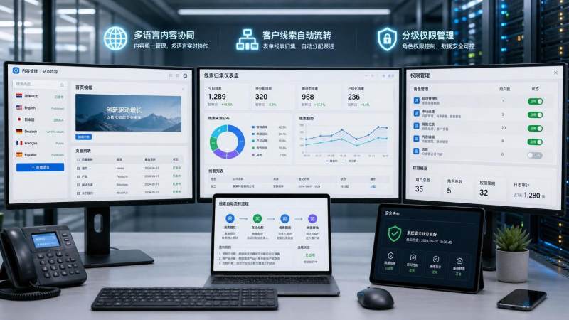 多语言营销系统服务怎么选？内容协同、线索分发与权限管理对比