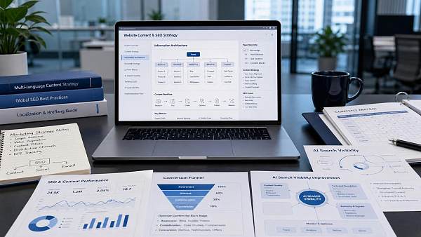 تحسين ظهور العلامة التجارية في البحث بالذكاء الاصطناعي: هل ينبغي للشركة أولًا تحسين الموقع الرسمي أم مصفوفة المحتوى؟