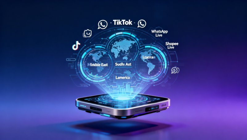 Comment promouvoir efficacement le marketing digital international ? … Carte des évolutions de pondération des canaux de publicité sur les réseaux sociaux au Moyen-Orient, en Asie du Sud-Est et en Amérique latine en 2026