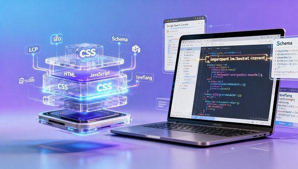 网站设计模板改不动CSS?小心模板厂商锁死了关键样式层,影响后续SEO适配 Le modèle de conception du site ne peut pas modifier le CSS ? Attention, le fabricant du modèle a verrouillé les couches de style clés, affectant l'adaptation SEO ultérieure
