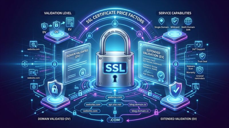 Quels facteurs influencent le prix d’un certificat SSL ?