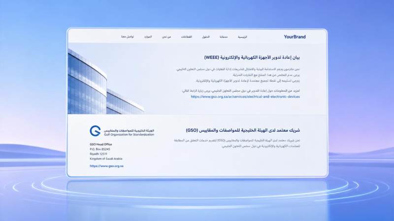 Mise à jour des exigences de conformité WEEE du GCC : les fournisseurs électroniques chinois doivent intégrer une déclaration de recyclage en arabe sur leur site officiel