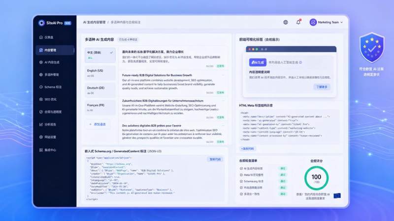 Entrée en vigueur de la nouvelle réglementation obligatoire de l’UE sur l’étiquetage des contenus IA, les sites web marketing B2B doivent s’y adapter immédiatement