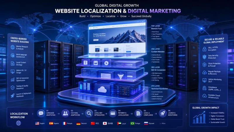 Quels contenus réellement utiles sont inclus dans un service de création de site web transfrontalier