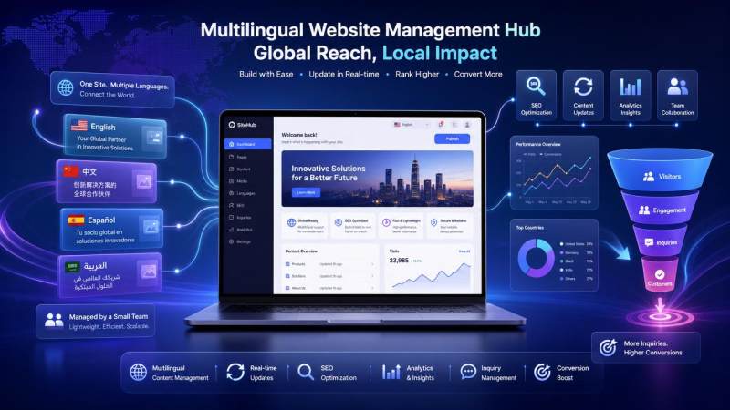 Un site web multilingue de commerce extérieur convient-il aux petites équipes