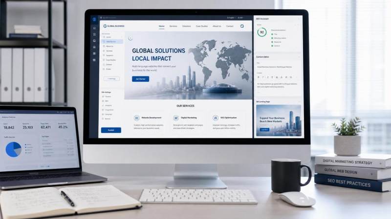 Quelles sont les fonctionnalités du site web multilingue d'Easyingbao AI ? Est-il adapté à une expansion rapide à l'étranger ?