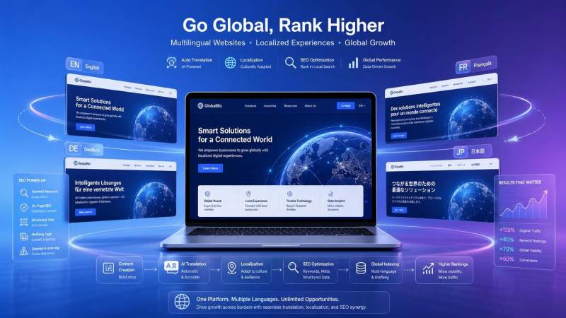 La plateforme de création de sites prend-elle en charge la traduction automatique multilingue ?