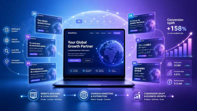 Quelle est la différence de taux de conversion entre un site web multilingue et un site web monolingue