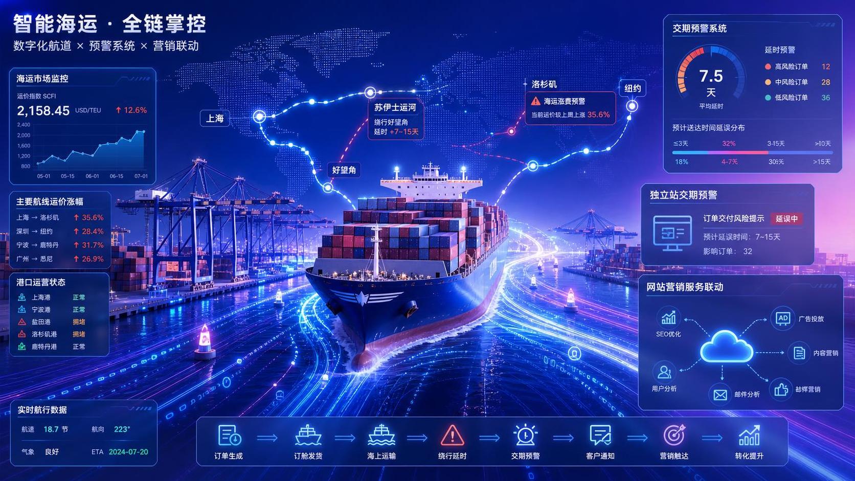 La hausse des tarifs du canal de Suez et la généralisation des itinéraires de contournement font de l’alerte sur les délais de livraison un nouveau seuil d’exigence pour les sites indépendants La hausse des tarifs du canal de Suez et la généralisation des itinéraires de contournement font de l’alerte sur les délais de livraison un nouveau seuil d’exigence pour les sites indépendants