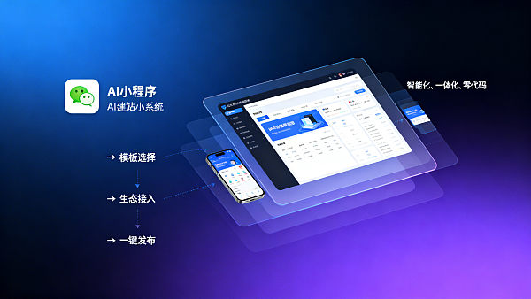 ¿Es difícil configurar el mini programa de WeChat? Un sistema de construcción de sitios web con IA + herramientas de backend en 3 pasos para completar la publicación en línea