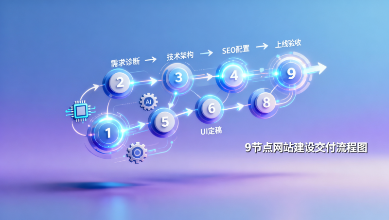 Diagrama de flujo de entrega para la construcción de sitios web en Fuzhou: 9 pasos clave desde la confirmación de requisitos hasta la aceptación en línea, lista de coordinación con el cliente [Actualización de funciones]