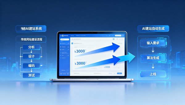 AI建站和传统网站建设有什么区别?从交付周期到维护成本的全面对比 ¿Qué diferencia hay entre la creación de sitios web con IA y el desarrollo tradicional de sitios web? Una comparación completa, desde los plazos de entrega hasta los costes de mantenimiento.