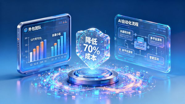 ¿Cómo reducir el costo en la operación de redes sociales? Modelo de comparación de TCO de 12 meses entre equipos externos y equipos internos pequeños