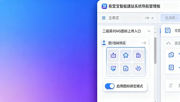 易营宝智能建站怎么用?新手教程没讲透:AI生成的导航栏结构,不支持二级菜单图标自定义 ¿Cómo usar el constructor de sitios web inteligente de Yíngbǎo? Tutorial para principiantes no mencionado: la estructura de la barra de navegación generada por IA no admite la personalización de iconos de menú secundario