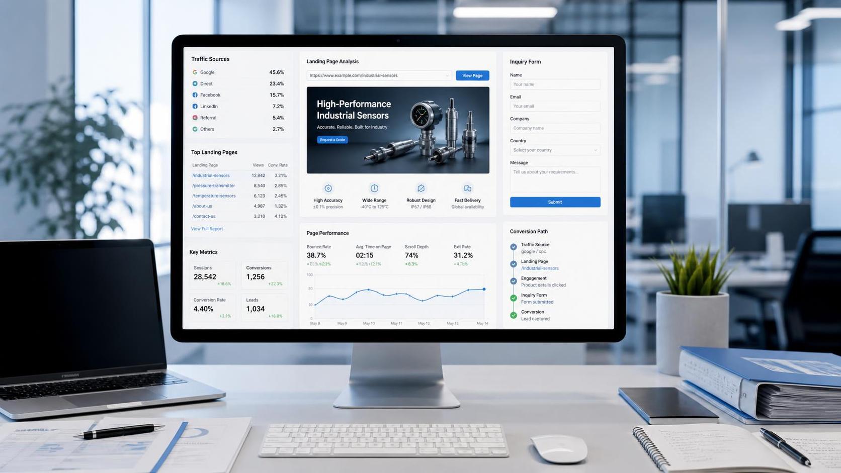 Sitio web independiente optimizado para convertir consultas: ¿mejorar primero el tráfico o la página?
