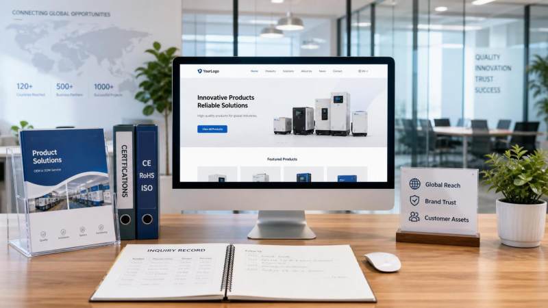 What benefits does an independent website offer B2B exporters?