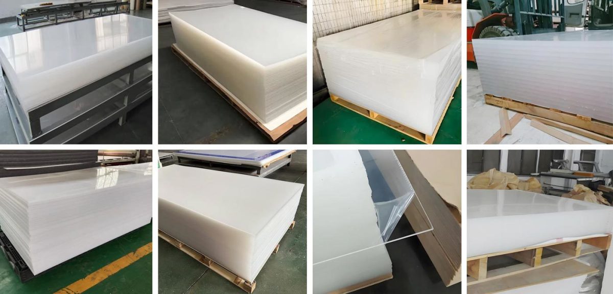 Transparent cast extruded acrylic plate
