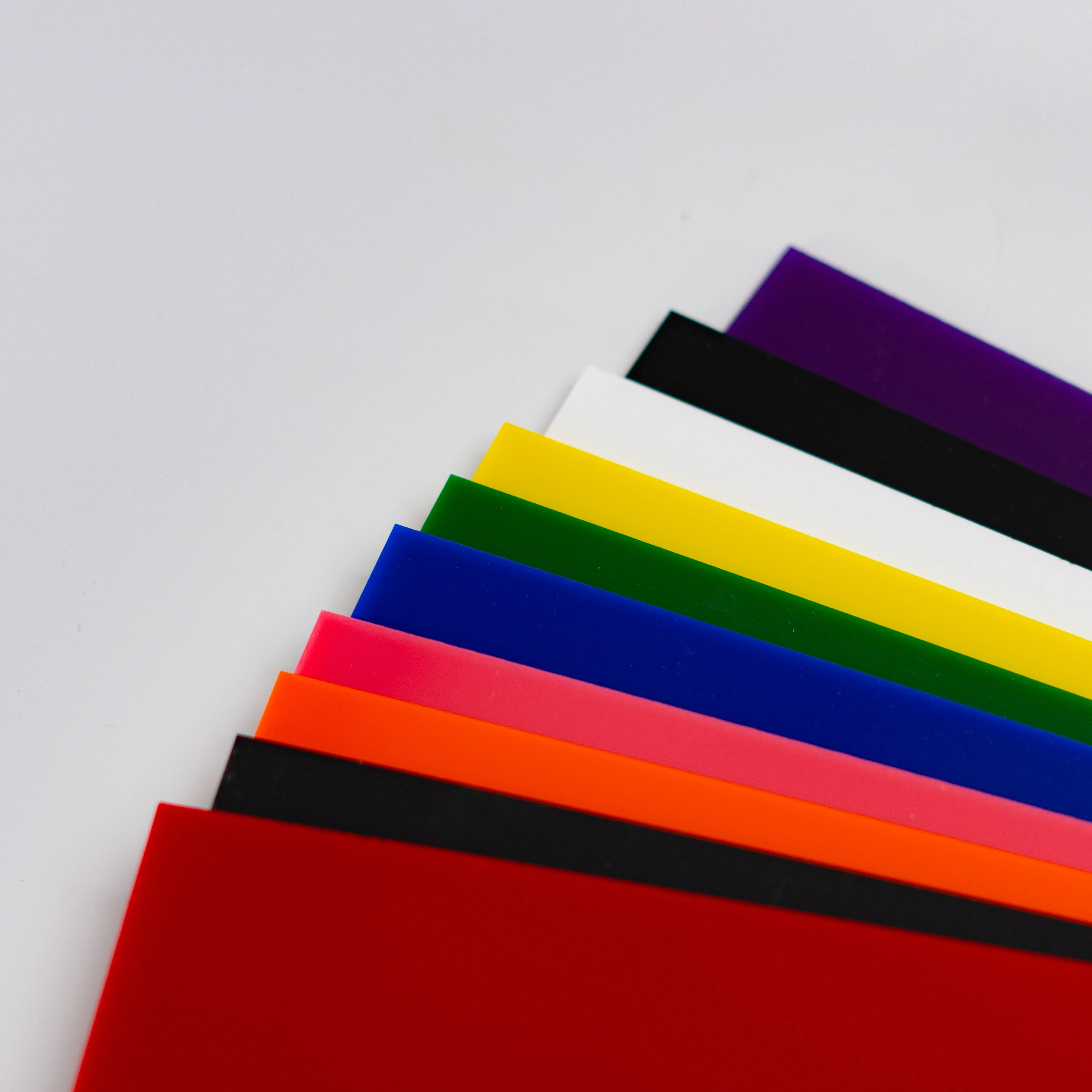 Cast translucent colored acrylic plastic board