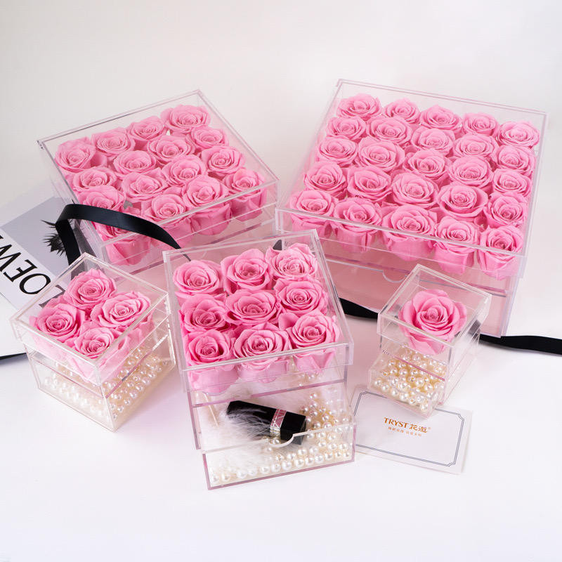 9 Acrylic Flower Display Box