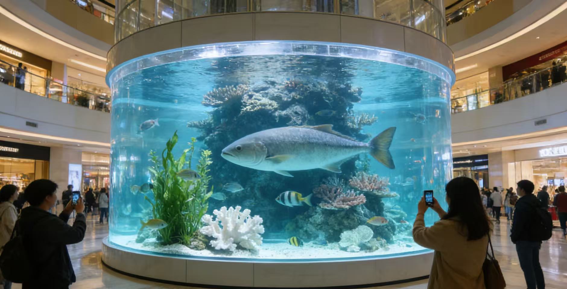 Say goodbye to heavy glass, choose acrylic for large aquariums