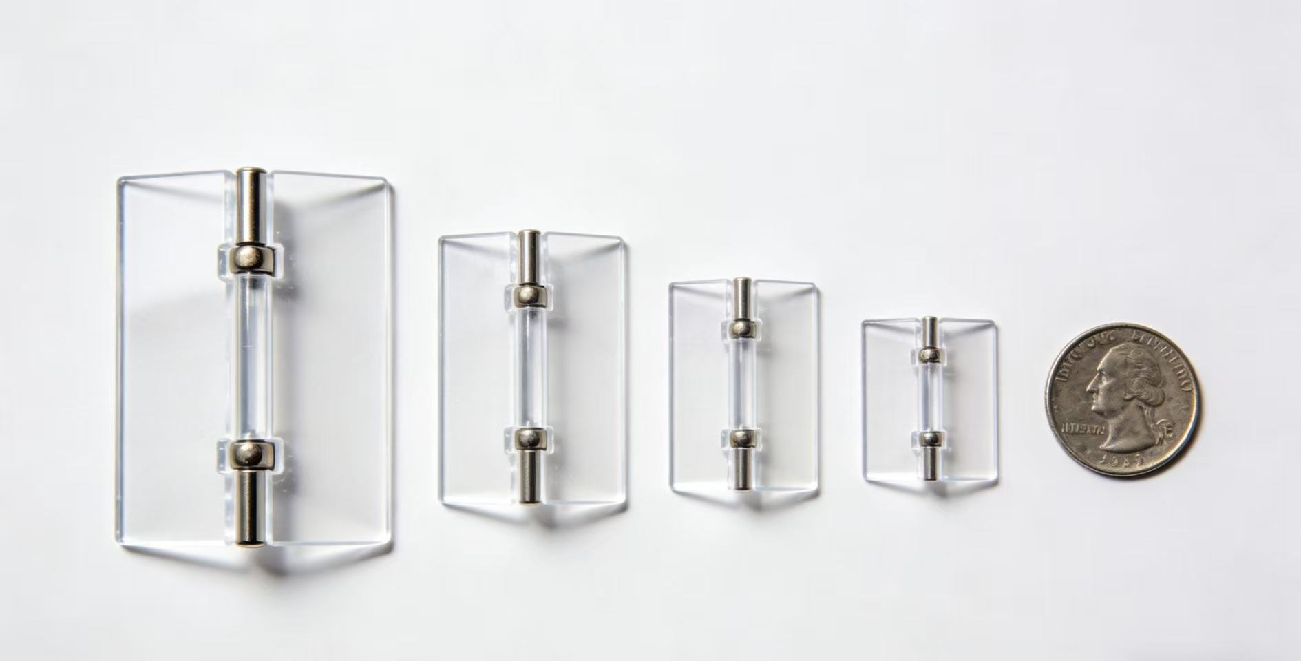 Acrylic transparent hinge - achieving both aesthetics and load-bearing capacity