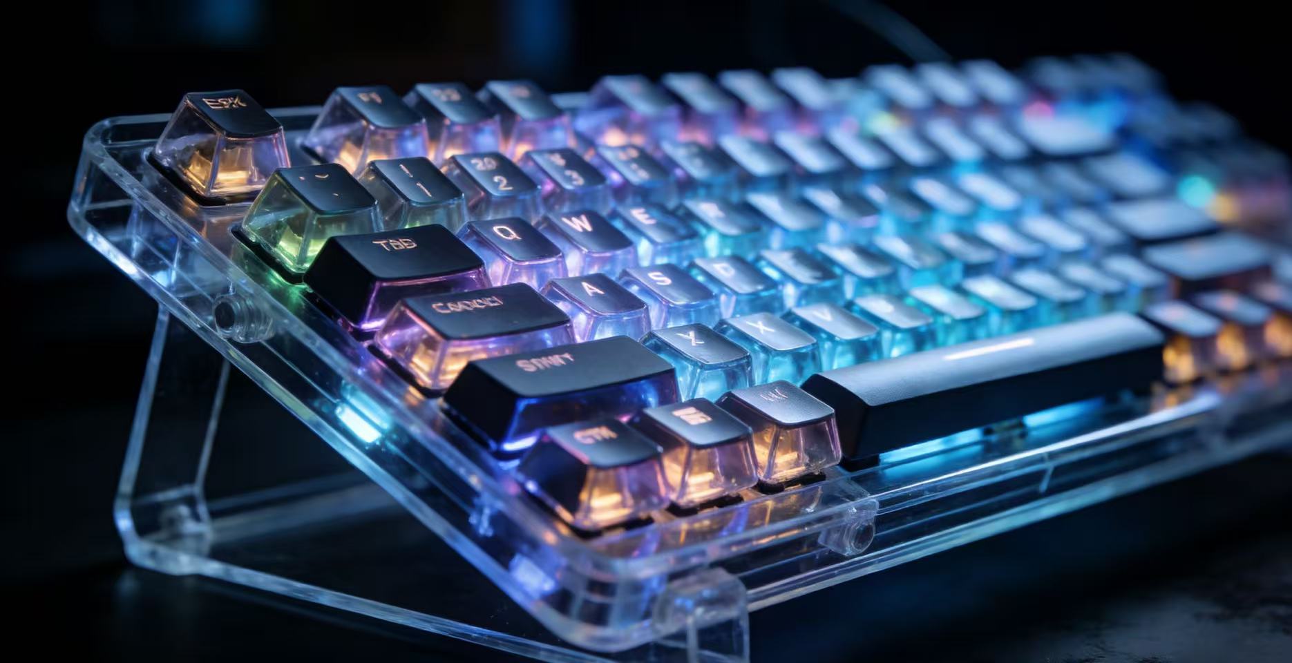Acrylic Keyboard Stand with Lighting Effect – Instantly a Masterpiece