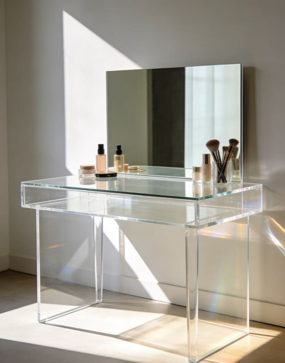 亚克力透明化妆桌1 Transparent makeup table, 3 advantages that make it legendary