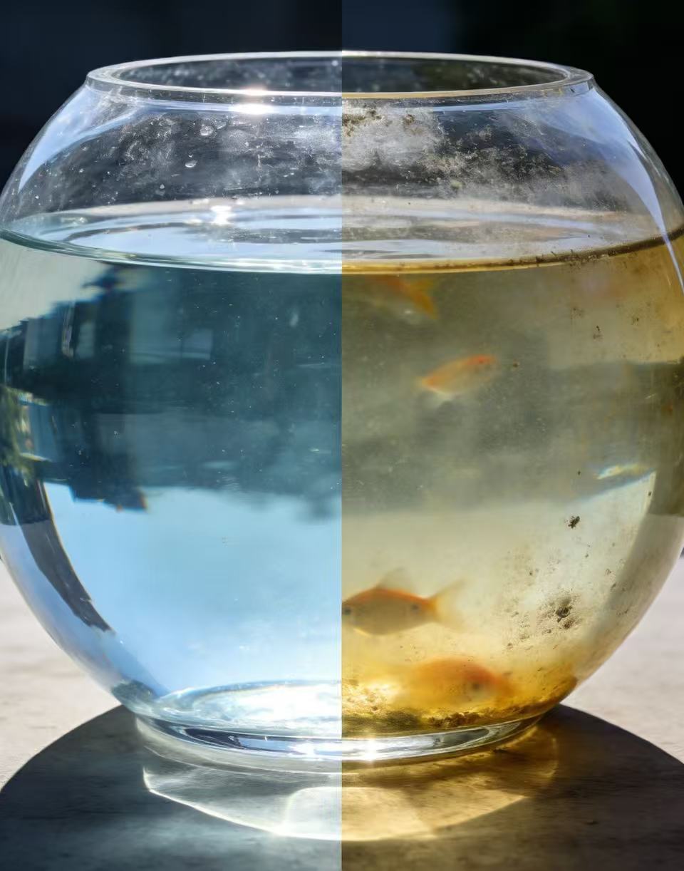 Durable as new, the round fish tank is the ultimate beauty