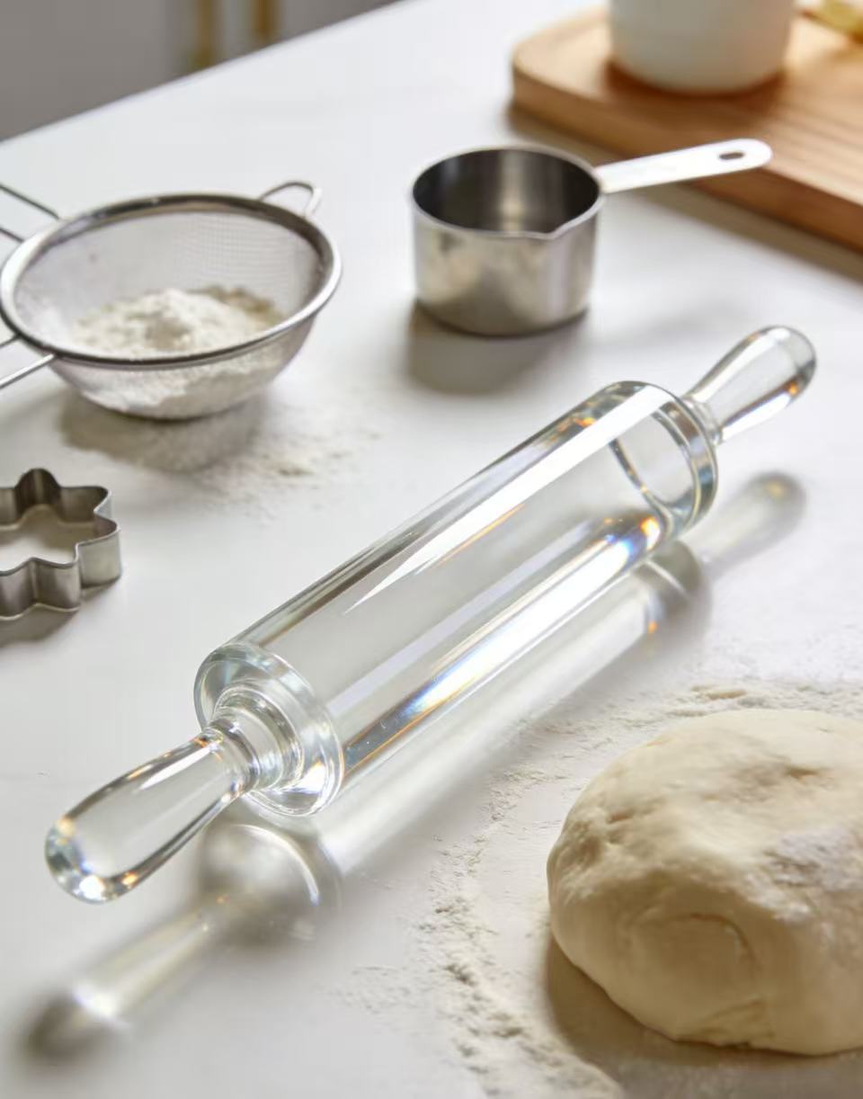 亚克力擀面杖2 The beauty of the rolling pin: easy to use, non-stick, and super convenient