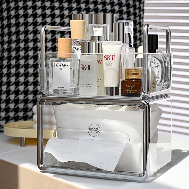 亚克力纸巾盒2 Acrylic all-purpose tissue box, perfect for organizing your whole family