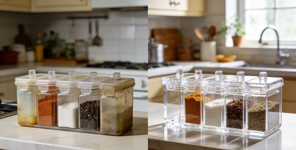 Plastic Disperses, Acrylic Condiment Bottle is Too Cool