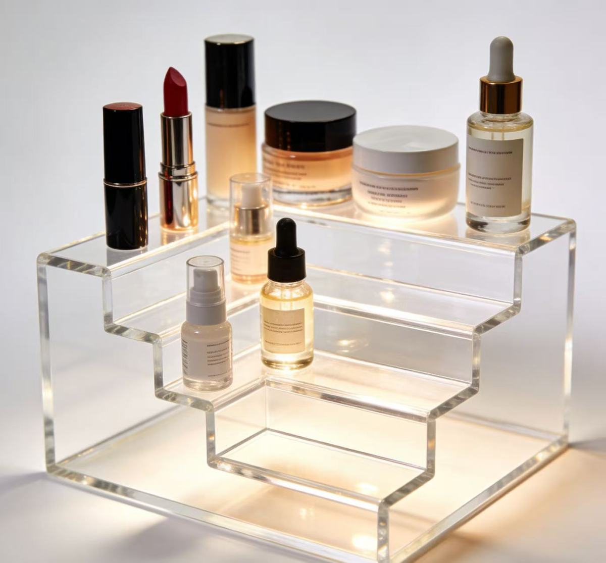 亚克力化妆品展示架1 Acrylic beauty rack, display and sell power