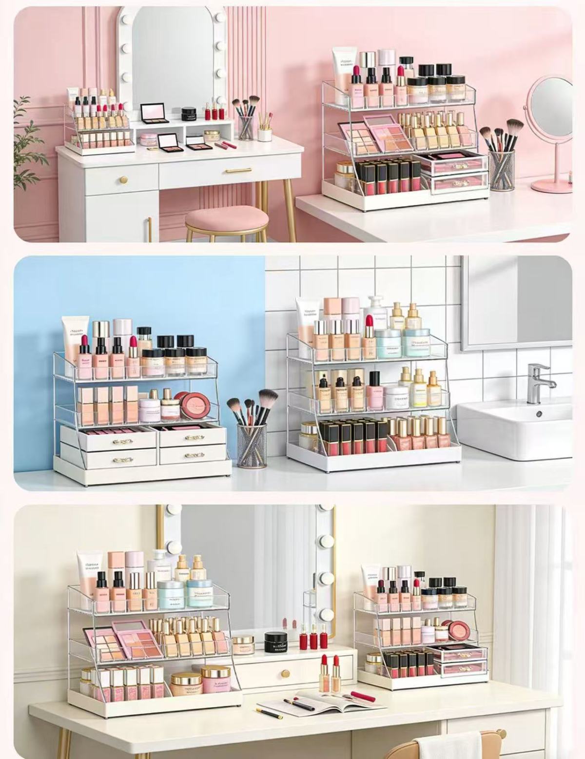 A display stand that accommodates all beauty scenarios