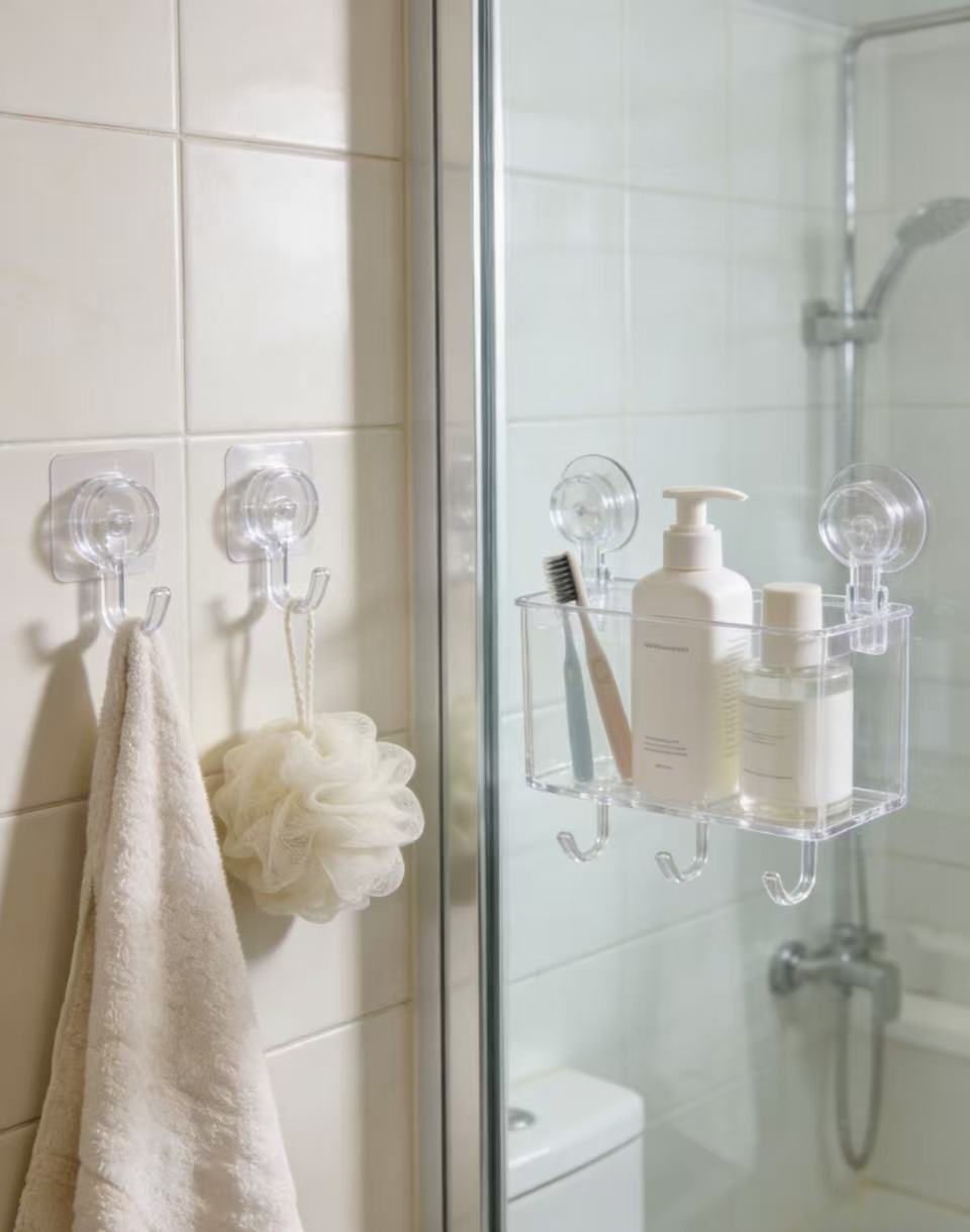 Bathroom Design Inspiration! Transparent Hangers Make Small Spaces Look 10 Times Larger
