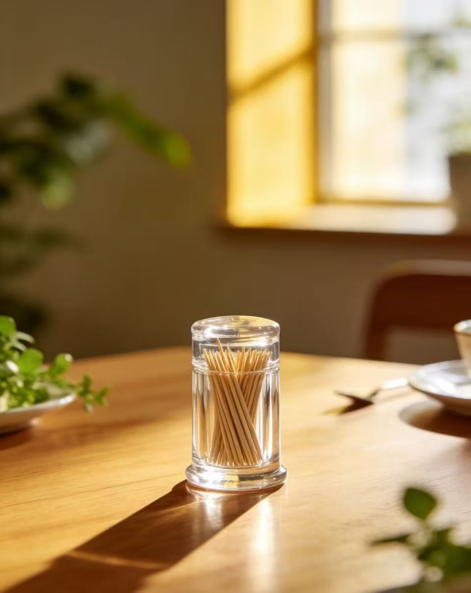 亚克力牙签瓶1 Acrylic toothpick bottle: Durable and eco-friendly, elegant and hassle-free