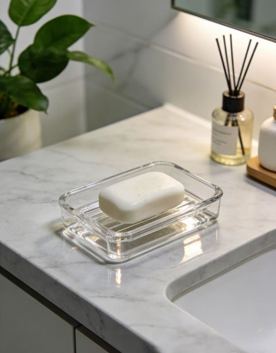 亚克力肥皂盒1 Acrylic soap box: Dual excellence in aesthetics and functionality