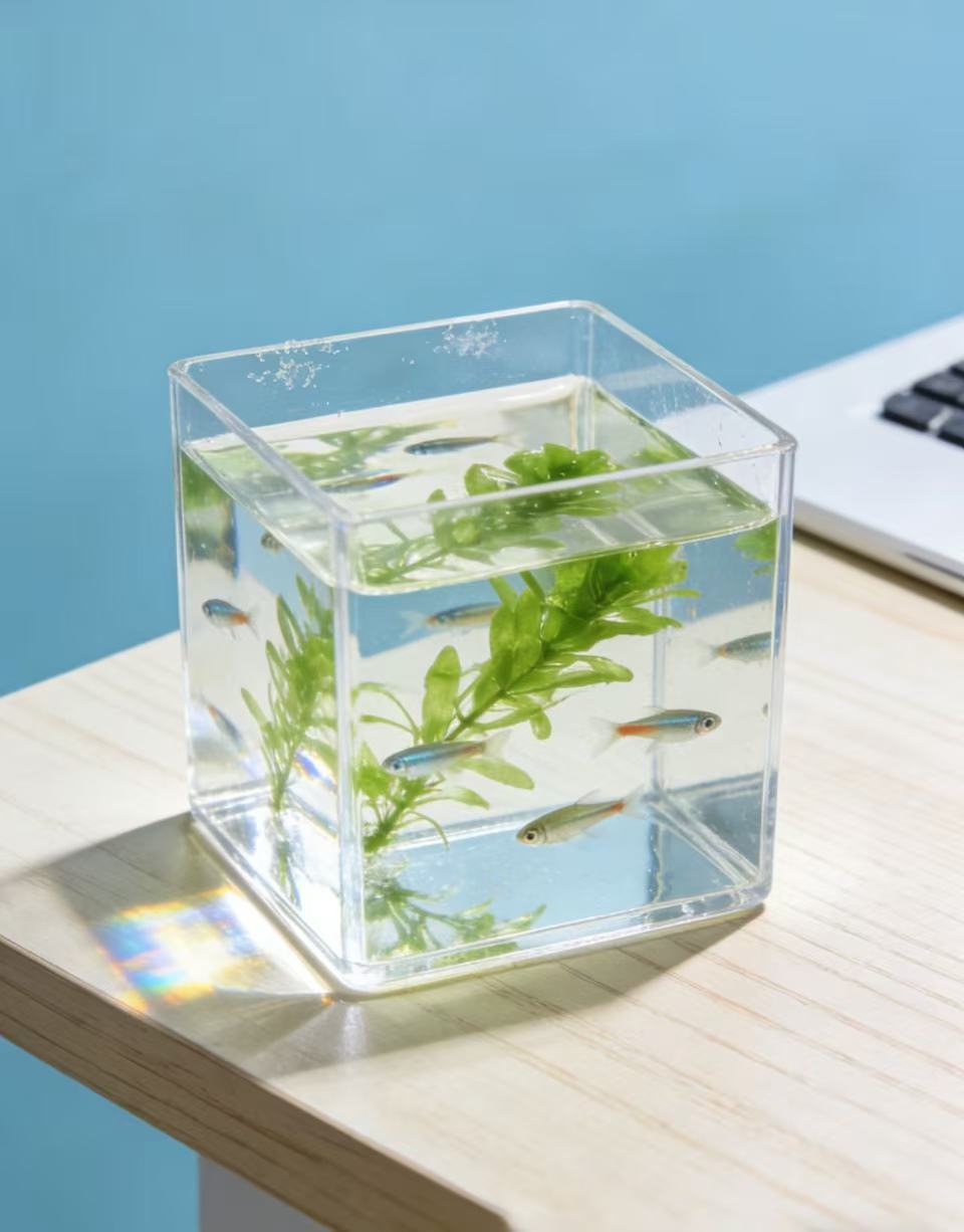 Desktop Mini Aquarium: A Healing Office Companion