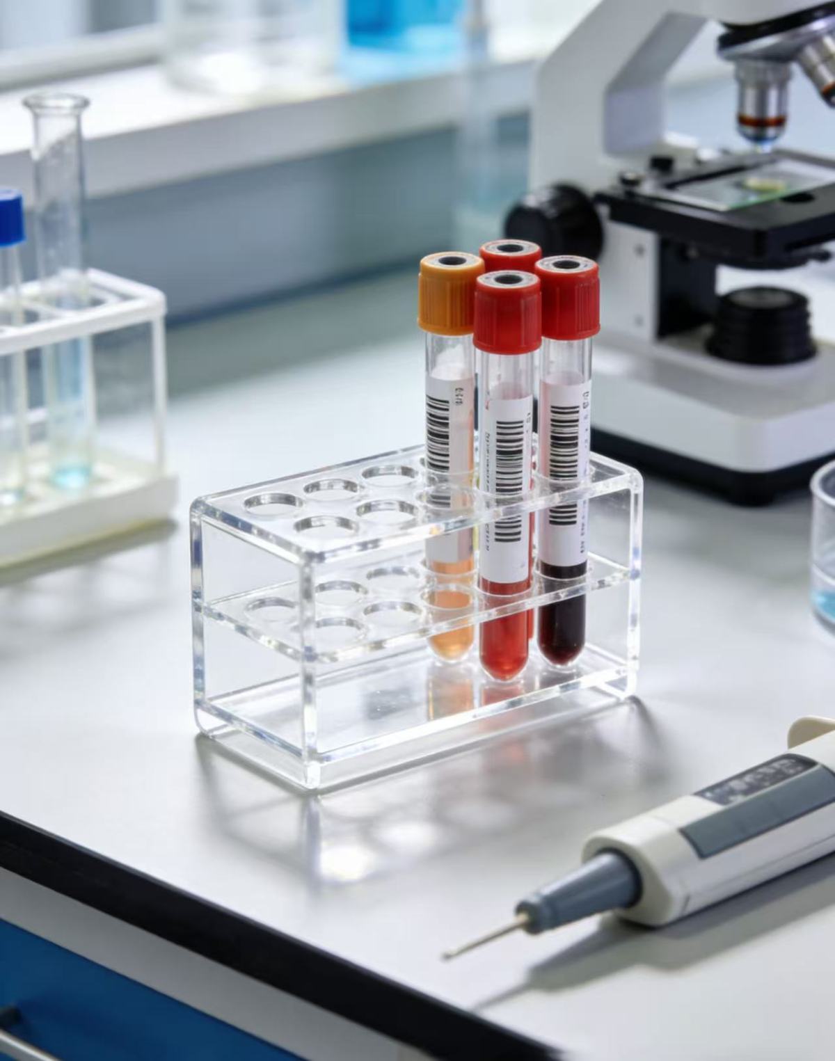 亚克力采血管展示架1 Acrylic Blood Vessel Collection Rack Exclusive for Scientific Research Teams