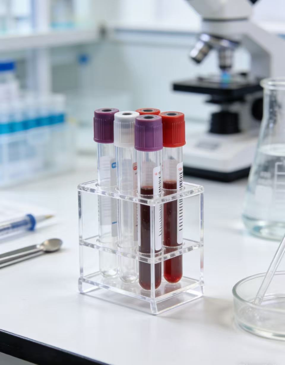Acrylic Blood Vessel Collection Rack Exclusive for Scientific Research Teams