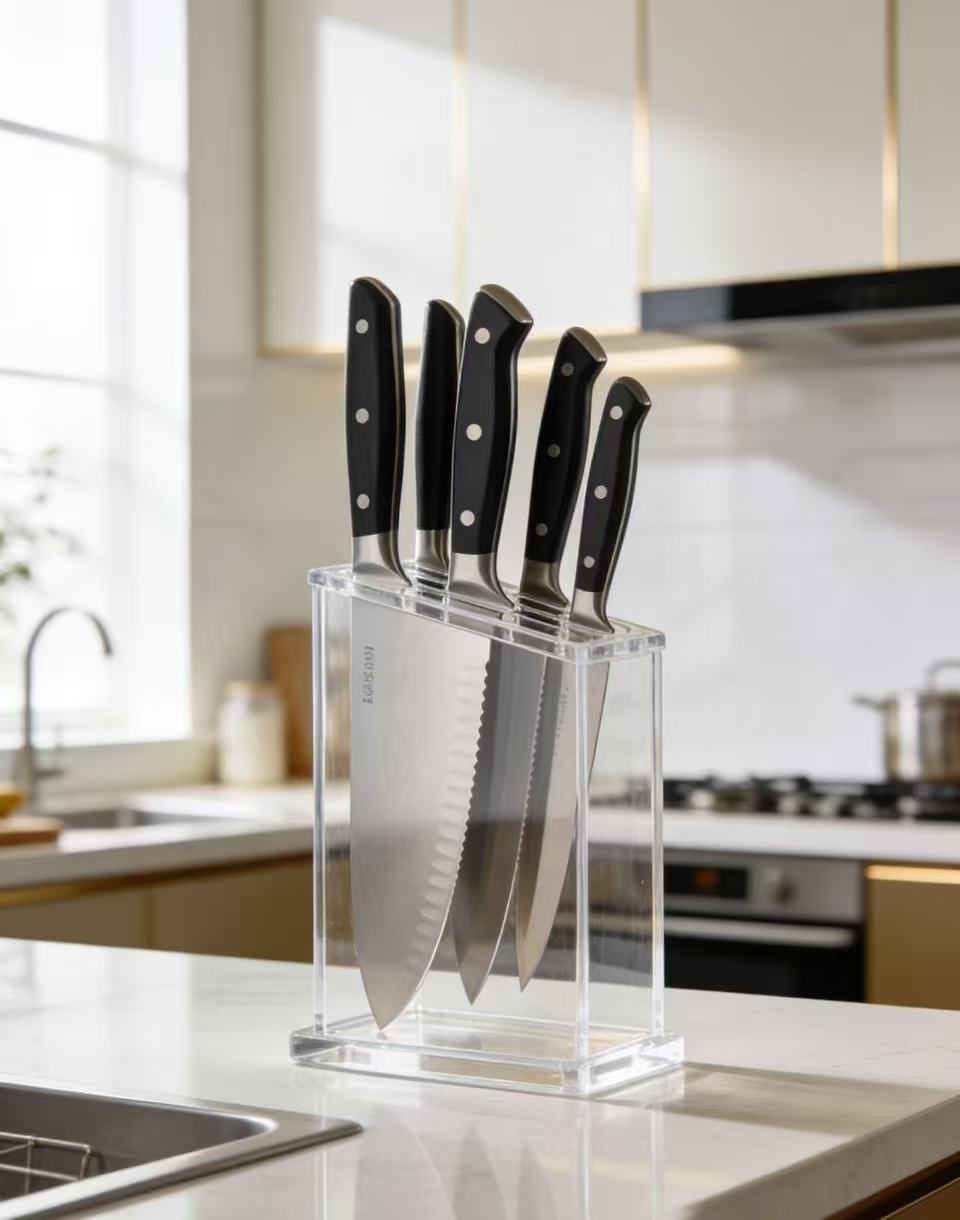 High-transparency acrylic, kitchen luxury knife rack