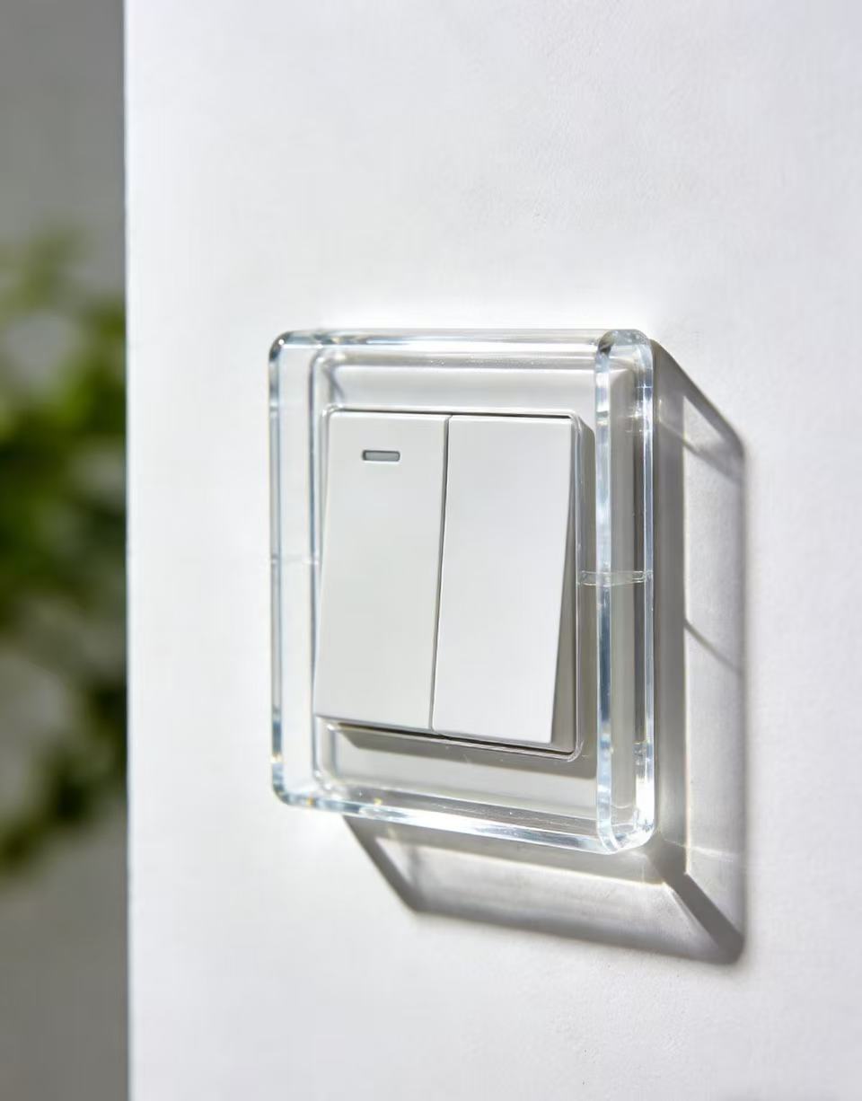亚克力开关保护罩2 High-transparency acrylic cover, balancing aesthetics with functionality