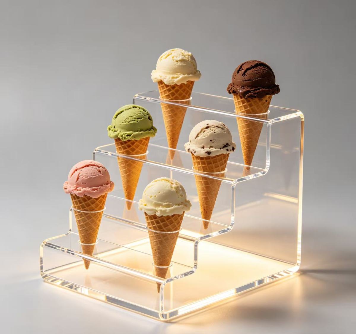 Carefully selected materials ensure safer ice cream display