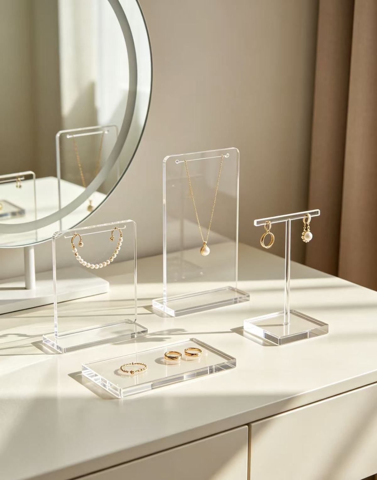 亚克力珠宝架1 Universal for Bedroom/Cabinet/Live Streaming Room! Acrylic Jewelry Rack Versatile for All Applications