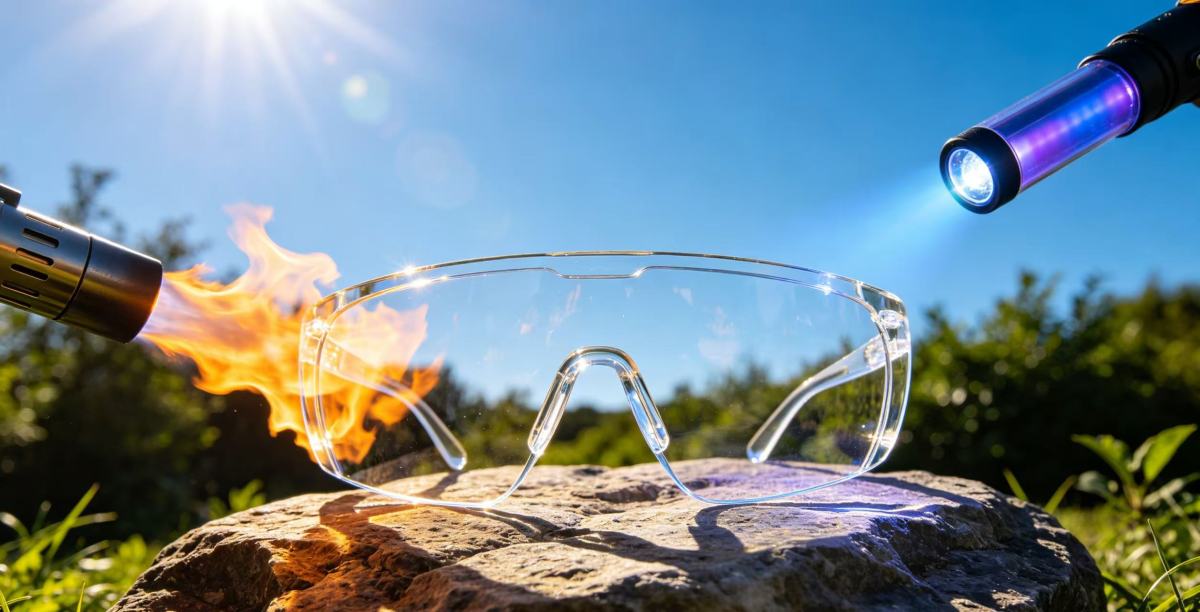 亚克力镜片1 Outdoor Scene with Closed Eyes! The 'Weather-Resistant Black Technology' of Acrylic Lenses