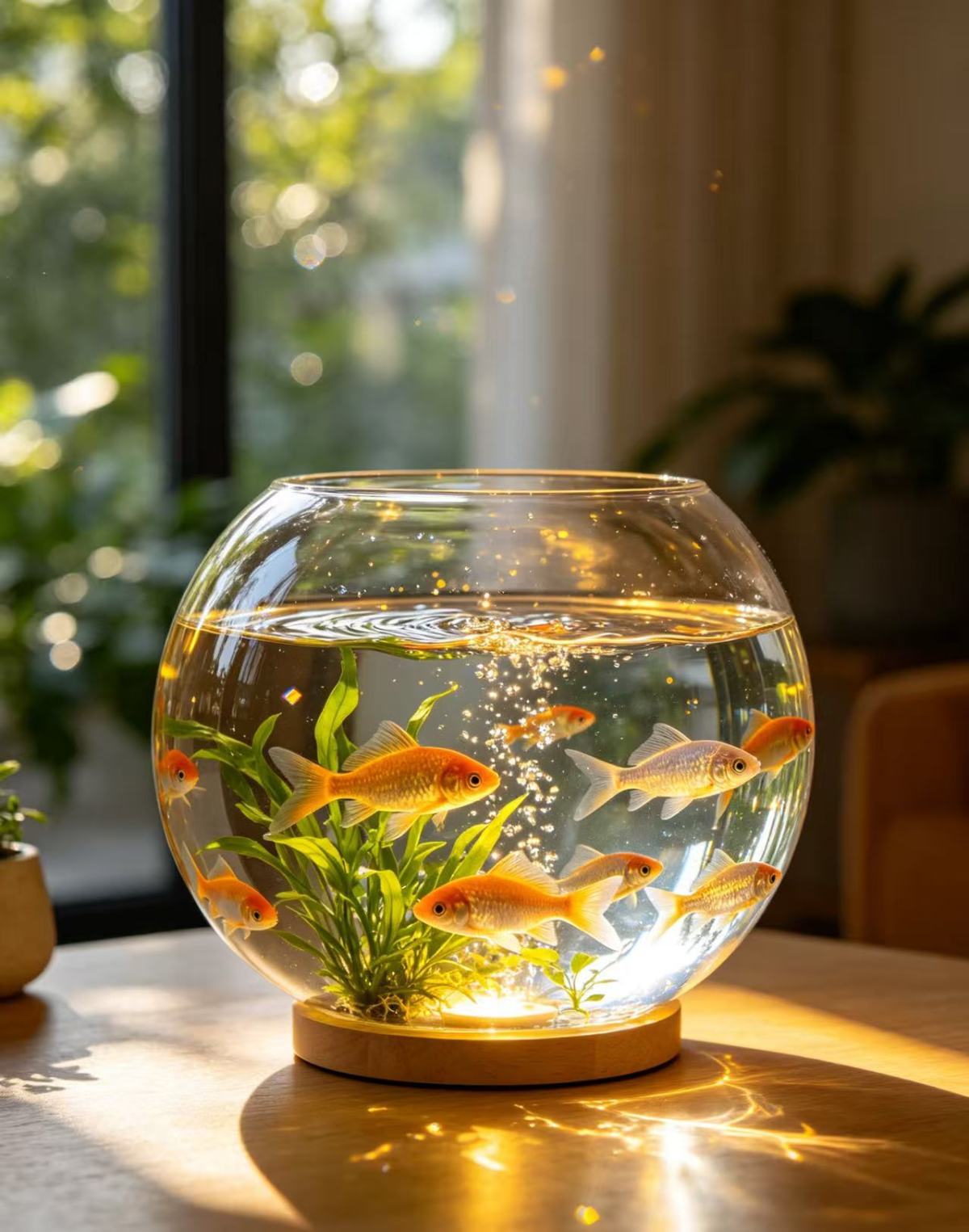 亚克力圆形鱼缸1 Round aquarium, bringing the galaxy into your home