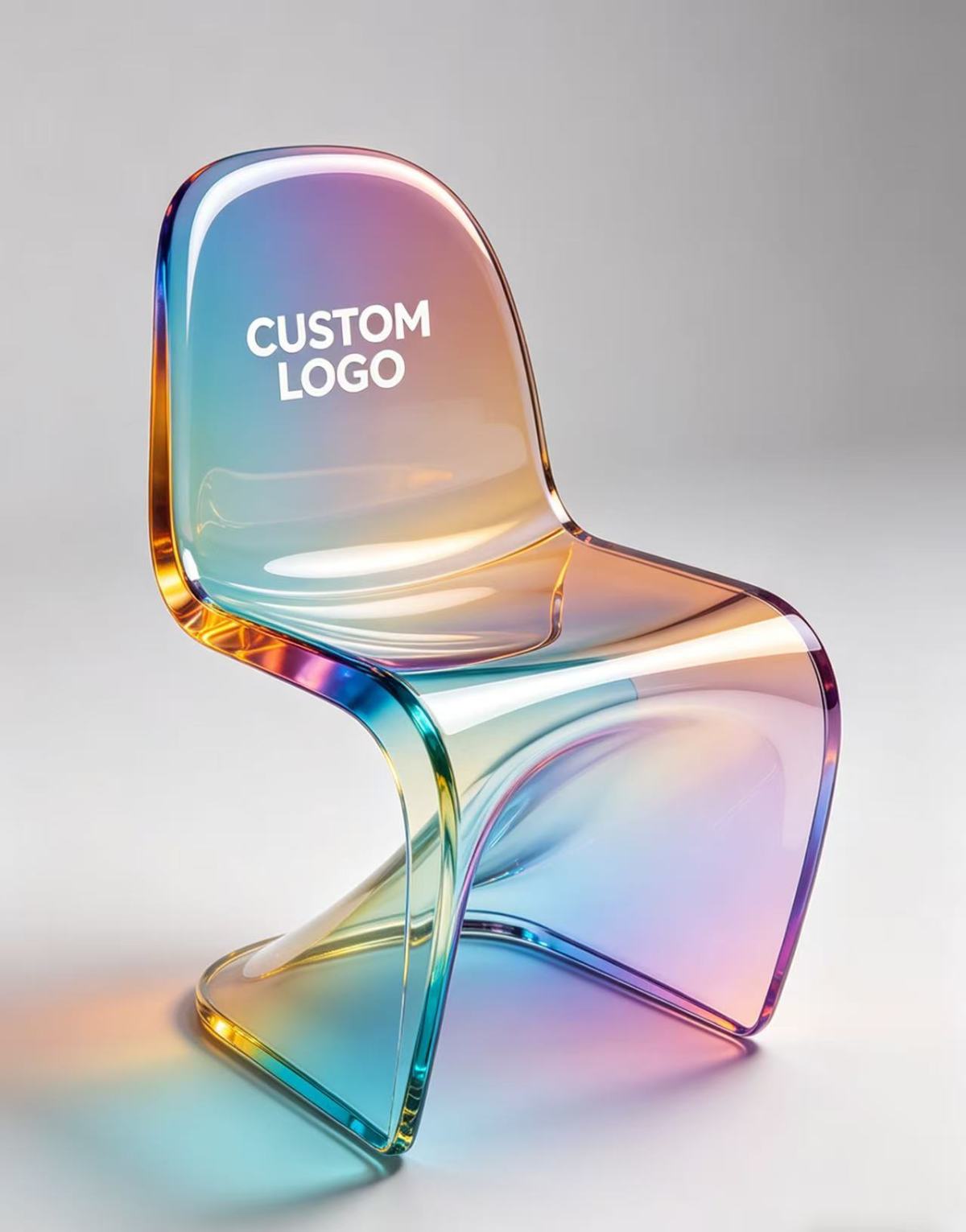 Custom acrylic chair with maximum visual recognizability