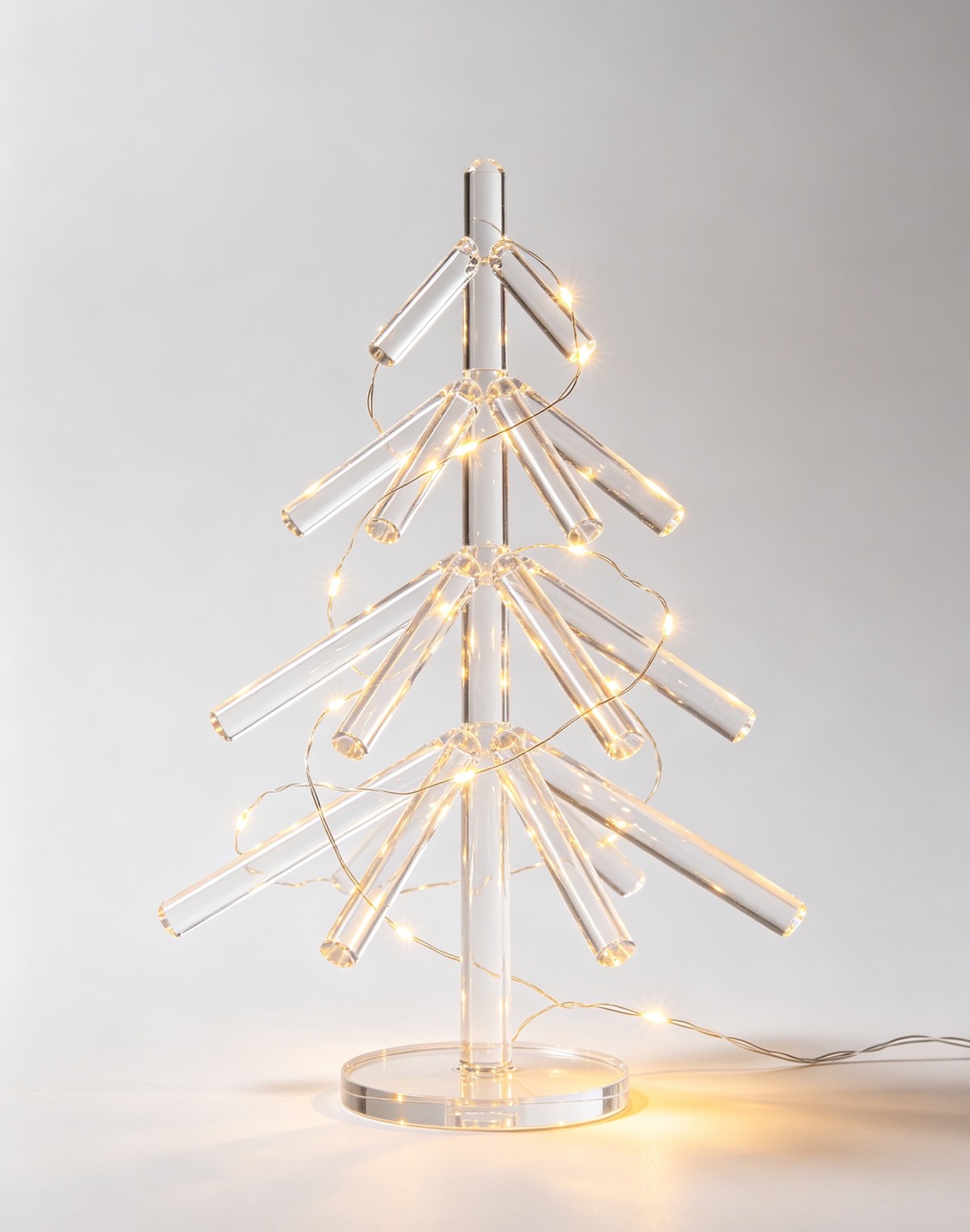 Acrylic rods effortlessly create a festive atmosphere