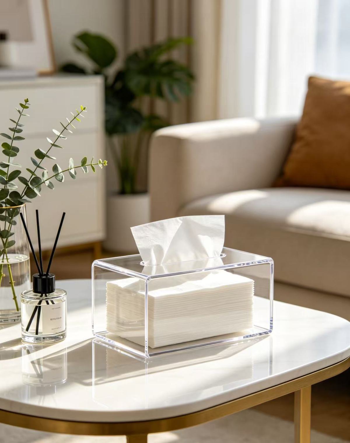 亚克力纸巾盒1 High transparency and durability! The acrylic tissue box is the best value for money